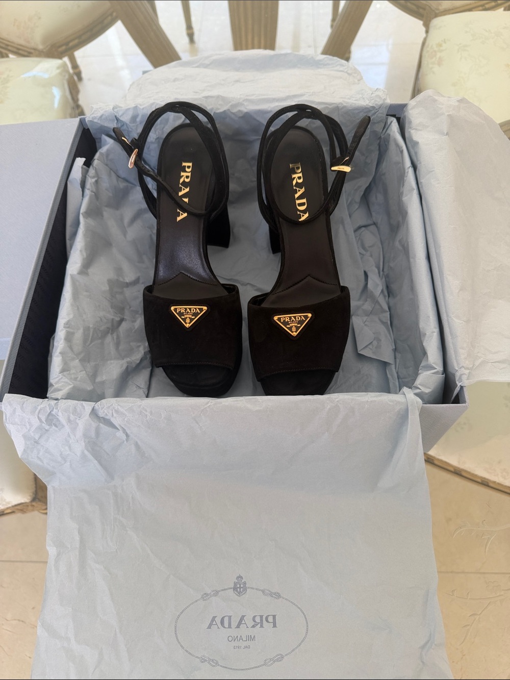 Prada platform heels